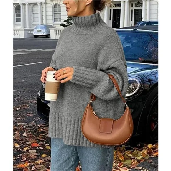 PRETTYGARDEN Women's Winter Clothes Pullover Oversized Sweaters Casual Long - Picture 5 of 7